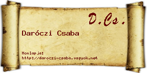 Daróczi Csaba névjegykártya