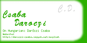 csaba daroczi business card